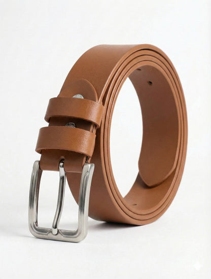 Full Grain 100%  Pure Leather Belt -  No Peeling or Cracking - Best For Jeans- Mustard