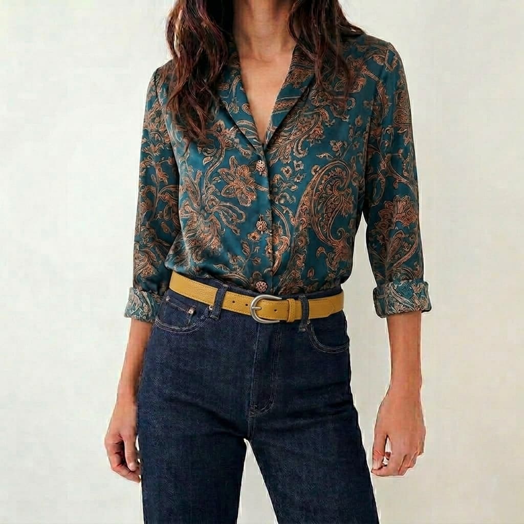 Lockzy Mustard 30mm Women’s Full Grain Leather Belt