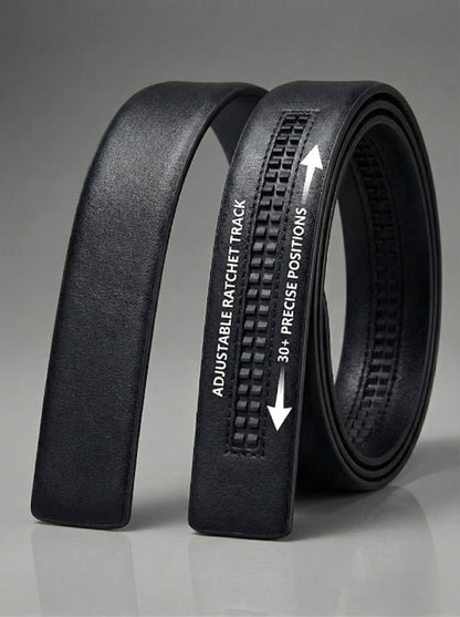 Imported Ratchet Belt – Grain Black - Versatile Buckle Collection