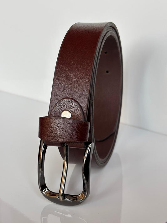 Mroon Dress Pant (35 MM) Full Grain 100%  Pure Leather Belt- No Peeling or Cracking