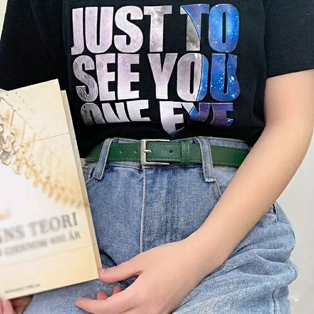 Lockzy Forest Green 30mm Women’s Full Grain Leather Belt