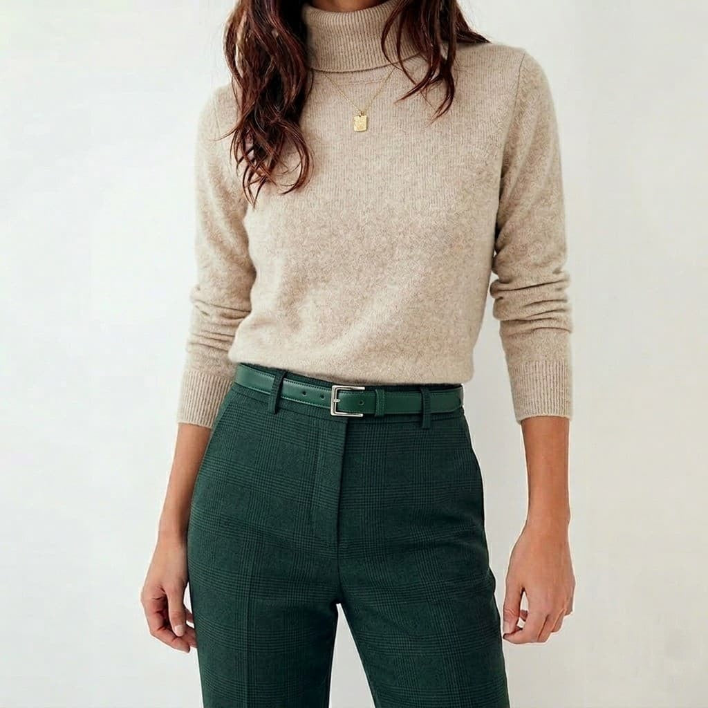 Lockzy Forest Green 30mm Women’s Full Grain Leather Belt