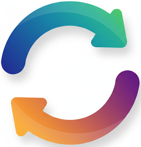 exchange and return colored icon