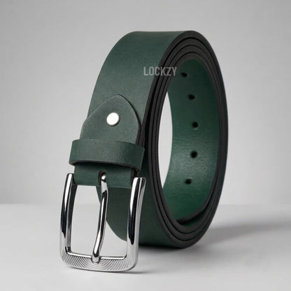 Pull Up Leather Belt 40MM Green
