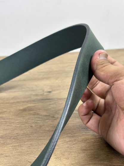 Pull Up Leather Belt 40MM Green