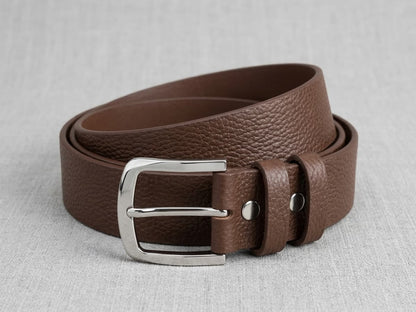 40MM Pure Leather Belt - Mild Texture Brown